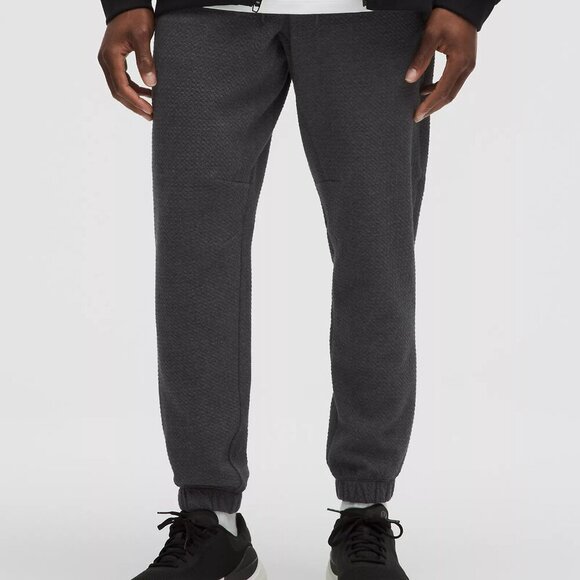 Lululemon Men's Textured Knit Double Cotton Jogger Heathered Black XS - Picture 1 of 8